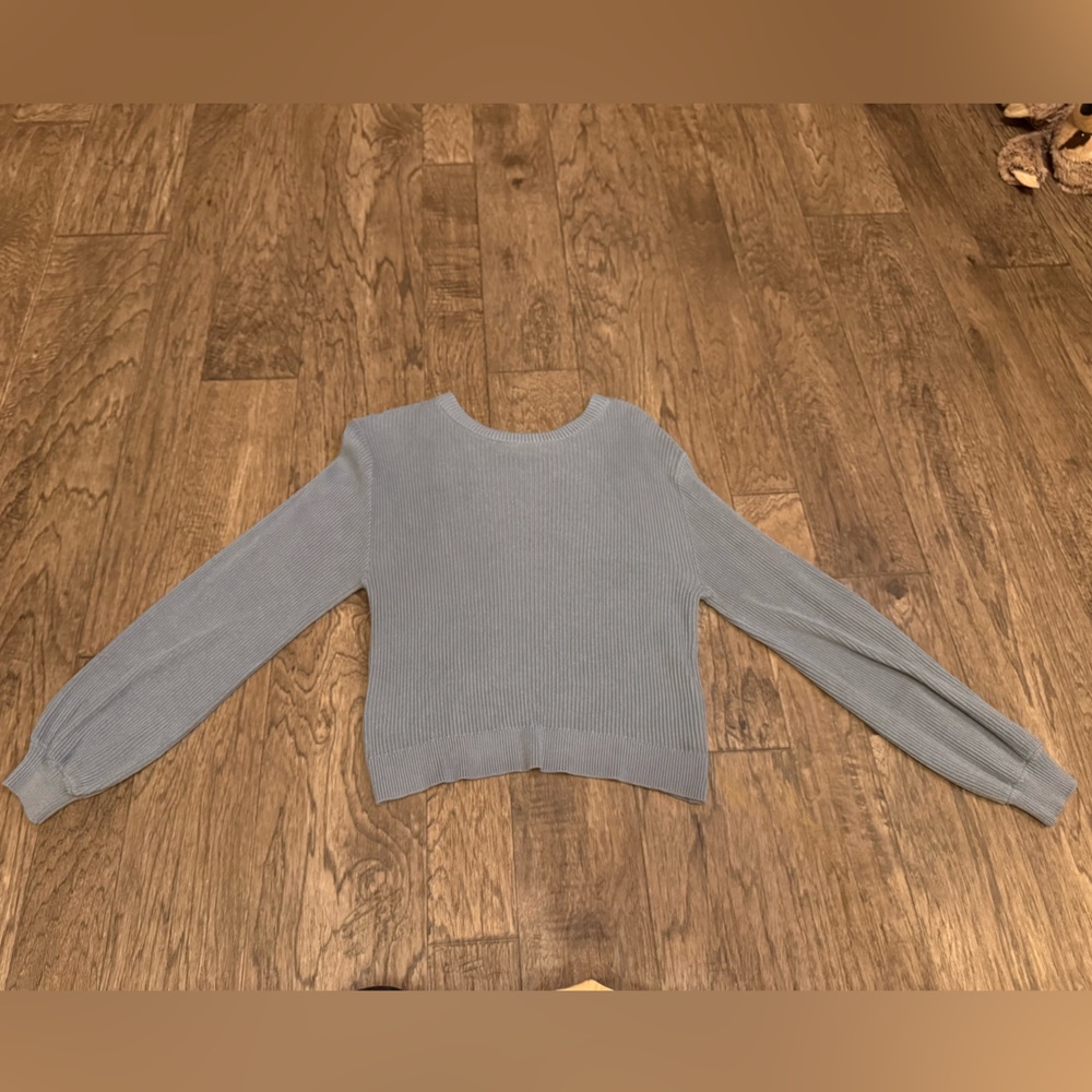 Lululemon Athletica Light Blue Crew Neck Reversible Sweater